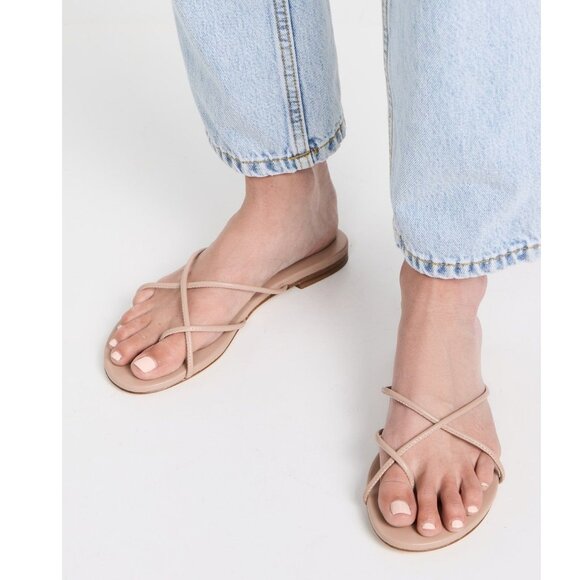 JENNI KAYNE Eve Sandal Taupe Leather Sandals NWT